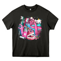 Asphalt dental elements and cancer with cowhide and leopard Heavy Core Tee - AdoDesignShop