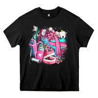 Black dental elements and cancer with cowhide and leopard Heavy Core Tee - AdoDesignShop