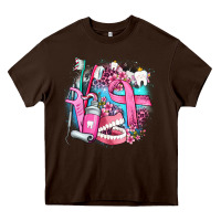 Chocolate Brown dental elements and cancer with cowhide and leopard Heavy Core Tee - AdoDesignShop