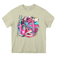 Mossy dental elements and cancer with cowhide and leopard Heavy Core Tee - AdoDesignShop