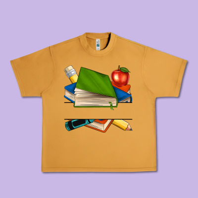 Custom Teacher Books Urban Heavy Tee Designed By Nancycooperartshop