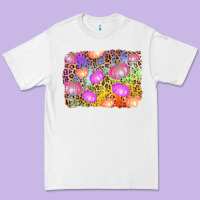Colourful Pumpkin Background Premium Tee Designed By Adodesignshop