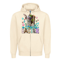 Sandshell Happy Easter Heifers Easter Day Zipper Hoodie - HowdyJamesFarm