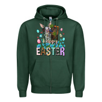 Sports Green Happy Easter Heifers Easter Day Zipper Hoodie - HowdyJamesFarm