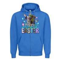 True Royal Happy Easter Heifers Easter Day Zipper Hoodie - HowdyJamesFarm