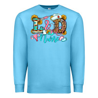 Ocean Blue labor and delivery nurse Premium Sweatshirt - OliviaCreatesArt
