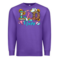 Purple labor and delivery nurse Premium Sweatshirt - OliviaCreatesArt