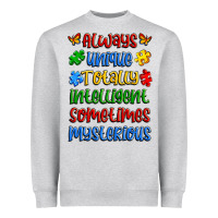 Heather Grey always unique totally intelligent sometimes myster Heavyweight Sweatshirt - Artiststas
