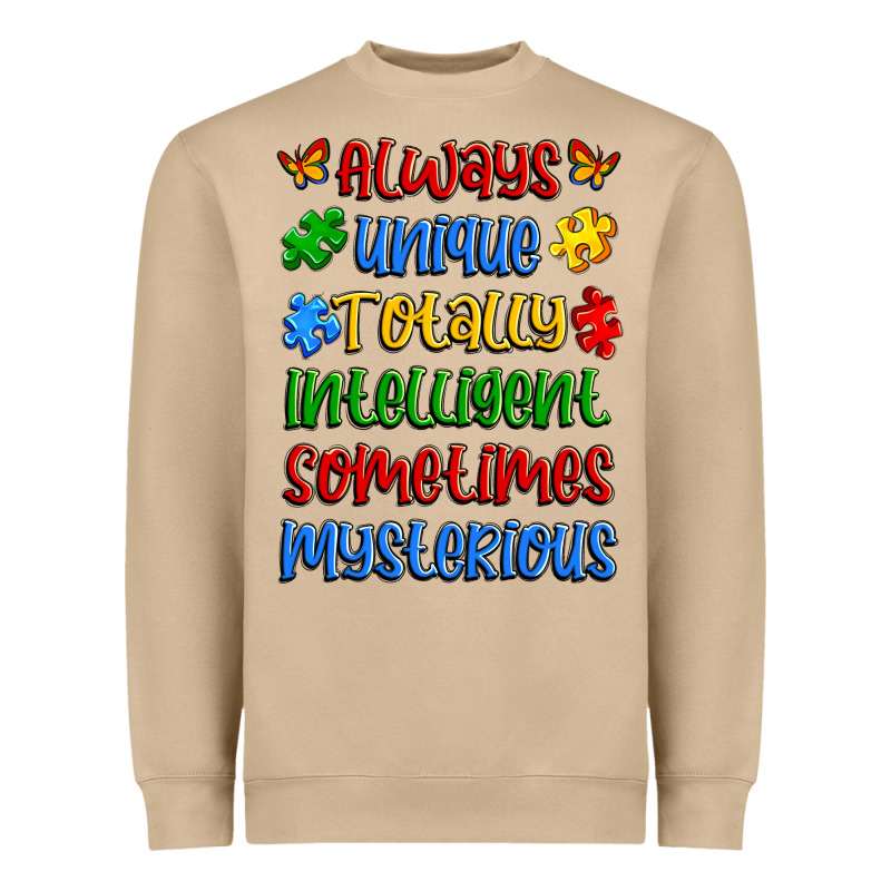 Always Unique Totally Intelligent Sometimes Myster Heavyweight Sweatshirt by Artiststas | Teevron