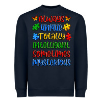 Navy always unique totally intelligent sometimes myster Heavyweight Sweatshirt - Artiststas