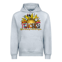 Heather Grey Teacher Urban Hoodie - CowhideDigitalArt
