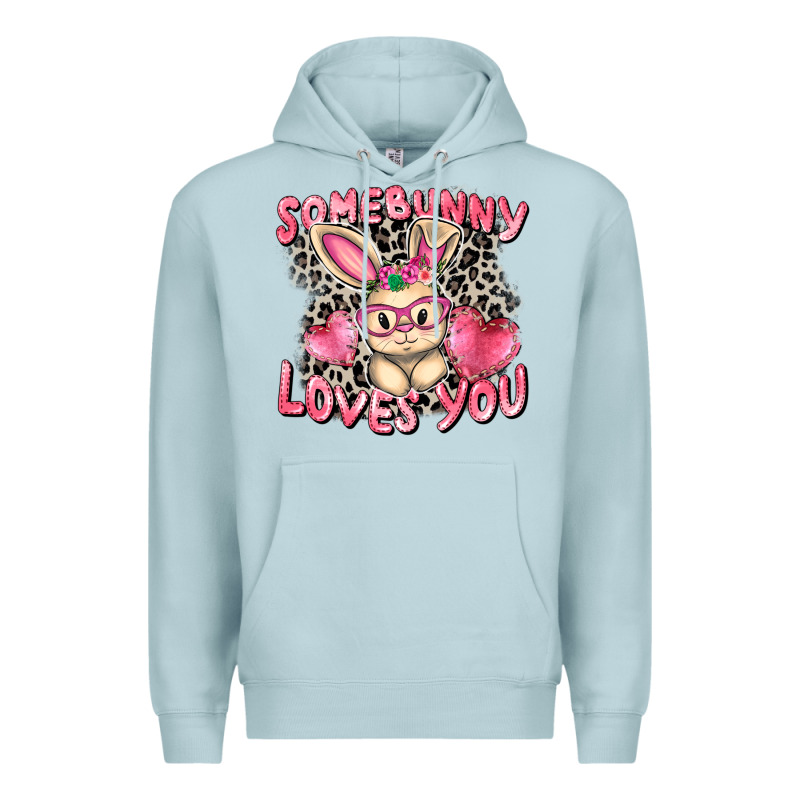 Somebunny Loves You Easter Day Premium Hoodie by CowGirlArtShop | Teevron