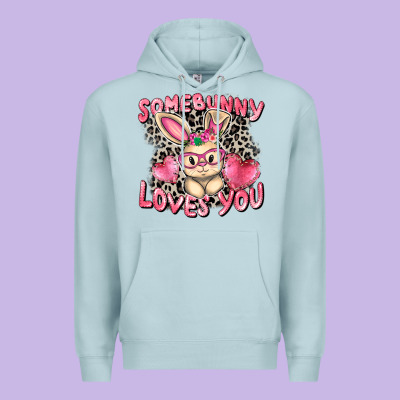 Somebunny Loves You Easter Day Premium Hoodie Designed By Cowgirlartshop
