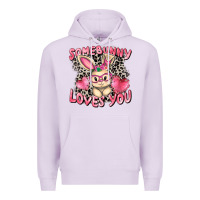 Lilac Somebunny loves you Easter Day Premium Hoodie - CowGirlArtShop