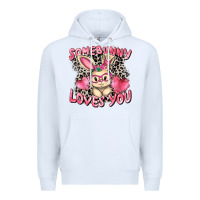 White Somebunny loves you Easter Day Premium Hoodie - CowGirlArtShop