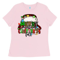 Bubblegum Pink merry christmas shitter's full christmas vacation Ladies Tee - Jasminsmagicworld