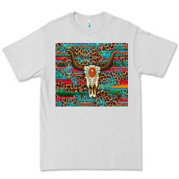 Dove Grey western serape leopard bull skull turquoise tumbler Premium Tee - Artiststas