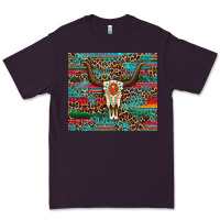 Plum western serape leopard bull skull turquoise tumbler Premium Tee - Artiststas