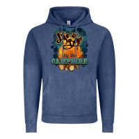 Vintage Denim life is better by the campfire Vintage Hoodie - NancyCooperArtShop