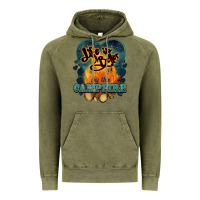 Vintage Olive life is better by the campfire Vintage Hoodie - NancyCooperArtShop