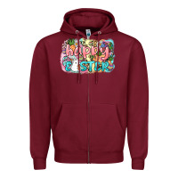 Burgundy Happy Easter Day Zipper Hoodie - HowdyJamesFarm