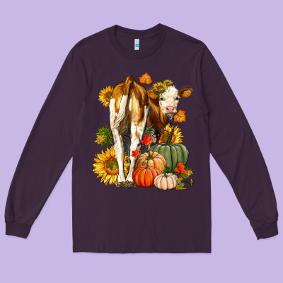 Fall Heifer Long Sleeve Tee Designed By Lillyallendesigns