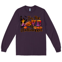 Plum For The Love Of Halloween Long Sleeve Tee - RanaPortraitStore