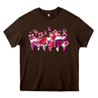 Chocolate Brown cancer ribbon with teeth Heavy Core Tee - AdoDesignShop