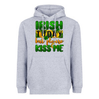 Heather Grey Irish today but please kiss me Heavyweight Hoodie - CowGirlArtShop