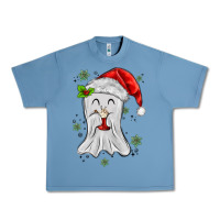 Pebble Blue merry christmas ghost Urban Heavy Tee - MaliasSmallBusiness