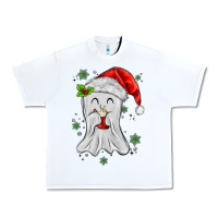 White merry christmas ghost Urban Heavy Tee - MaliasSmallBusiness