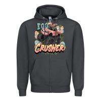 Smoke Egg crusher Easter truck Easter Day Zipper Hoodie - HowdyJamesFarm
