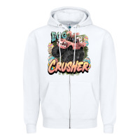 White Egg crusher Easter truck Easter Day Zipper Hoodie - HowdyJamesFarm