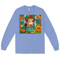 Colony Blue Western Fall Cow Long Sleeve Tee - LillyAllenDesigns