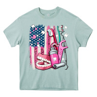 Arona American flag and dental elements with teeth Heavy Core Tee - AdoDesignShop