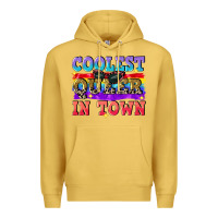 Antique Gold Coolest queer in town Premium Hoodie - CowGirlArtShop