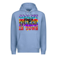 Colony Blue Coolest queer in town Premium Hoodie - CowGirlArtShop