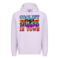 Lilac Coolest queer in town Premium Hoodie - CowGirlArtShop