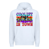 White Coolest queer in town Premium Hoodie - CowGirlArtShop