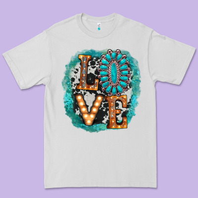 Love Western Premium Tee Designed By Adodesignshop