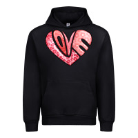 Black heart shaped love valentine's day Urban Hoodie - LillyAllenDesigns