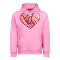 Fuchsia Pink heart shaped love valentine's day Urban Hoodie - LillyAllenDesigns
