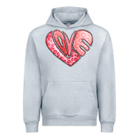 Heather Grey heart shaped love valentine's day Urban Hoodie - LillyAllenDesigns