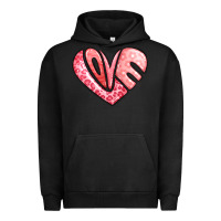 Pigment Black heart shaped love valentine's day Urban Hoodie - LillyAllenDesigns
