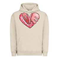 Pigment French Oak heart shaped love valentine's day Urban Hoodie - LillyAllenDesigns