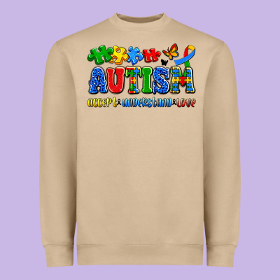 Autism Accept Understand Love Heavyweight Sweatshirt Designed By Artiststas