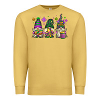 Antique Gold mardi gras gnomes Premium Sweatshirt - OliviaCreatesArt