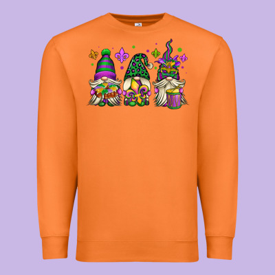 Mardi Gras Gnomes Premium Sweatshirt Designed By Oliviacreatesart