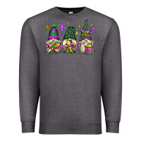 Charcoal Heather mardi gras gnomes Premium Sweatshirt - OliviaCreatesArt