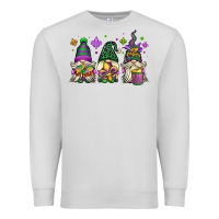 Dove Grey mardi gras gnomes Premium Sweatshirt - OliviaCreatesArt